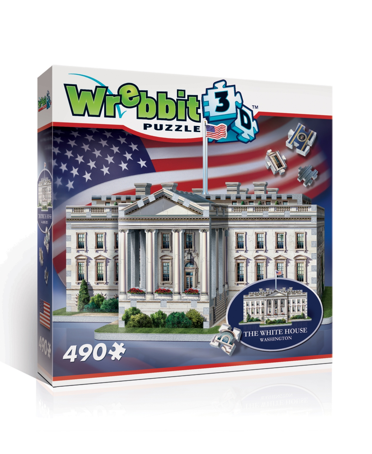 Masterpieces Puzzles Wrebbit The White House 3d Puzzle- 490 Pieces