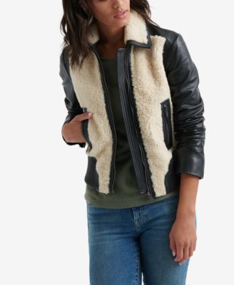 Lucky brand sherpa moto jacket hotsell