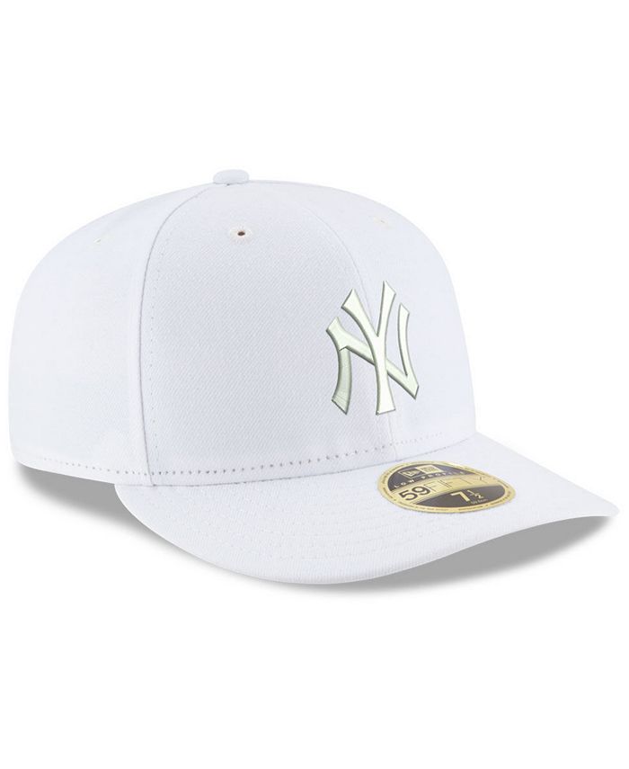 New Era New York Yankees Triple White Low Profile 59FIFTY Fitted Cap ...