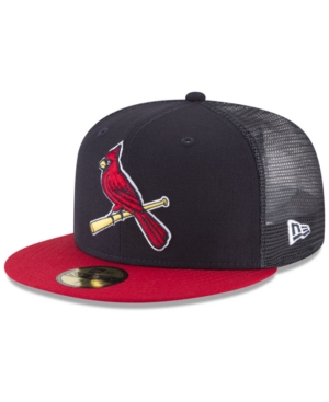 New Era Men's St. Louis Cardinals Alternate 2 Authentic Collection On-field 59fifty Fitted Hat In Navy/red