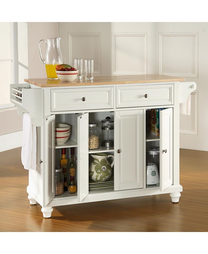 Crosley Cambridge Natural Wood Top Kitchen Island Macy's