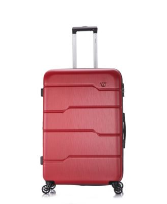 red hardside spinner luggage