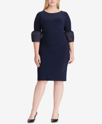 Lauren Ralph Lauren - Plus Size Taffeta-Jersey Dress