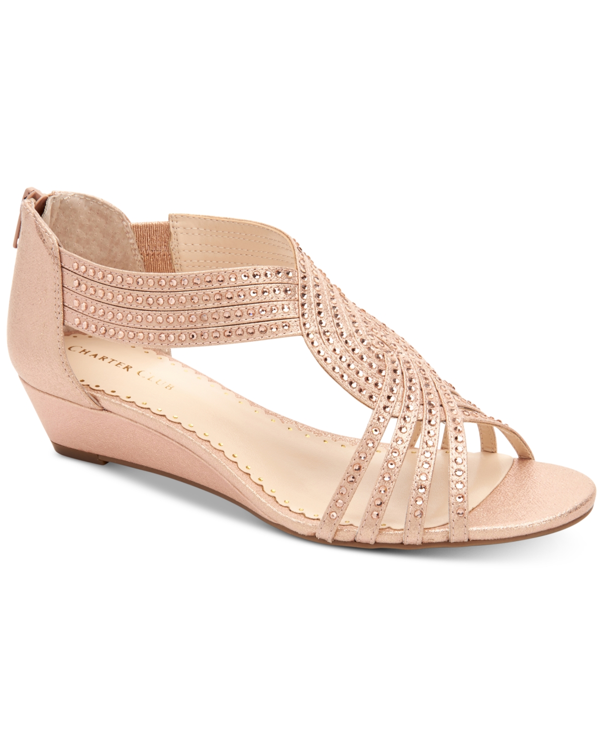 Charter Club Ginifur Wedge Sandals Created for Macy s Women s Shoes Smart Closet