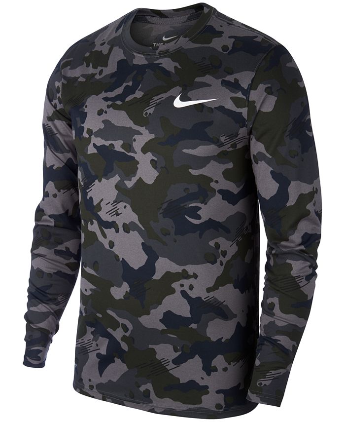 Nike Men's Dry Camo-Print Training Shirt & Reviews - T-Shirts - Men ...