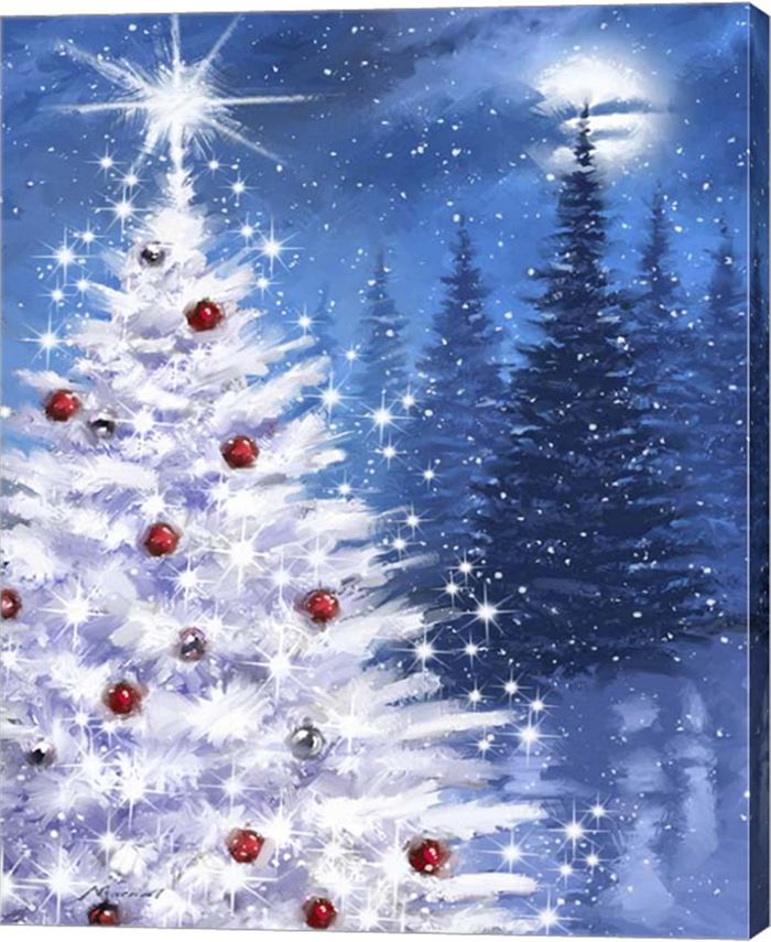 Metaverse White Xmas Tree By The Macneil Studio Canvas Art - Macy's