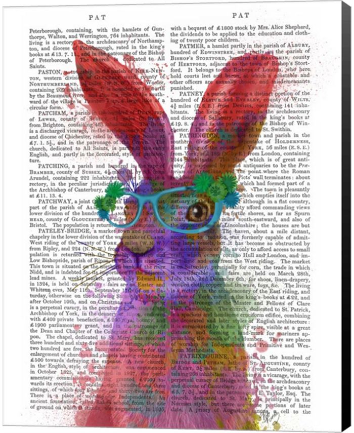 Metaverse Rainbow Splash Rabbit 2, Portrait By Fab Funky Canvas Art ...