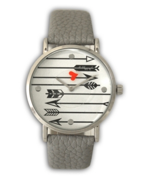 OLIVIA PRATT LOVE ARROWS LEATHER STRAP WATCH