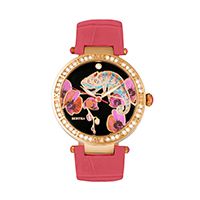 Quartz Camilla Collection Coral Leather Watch 38Mm