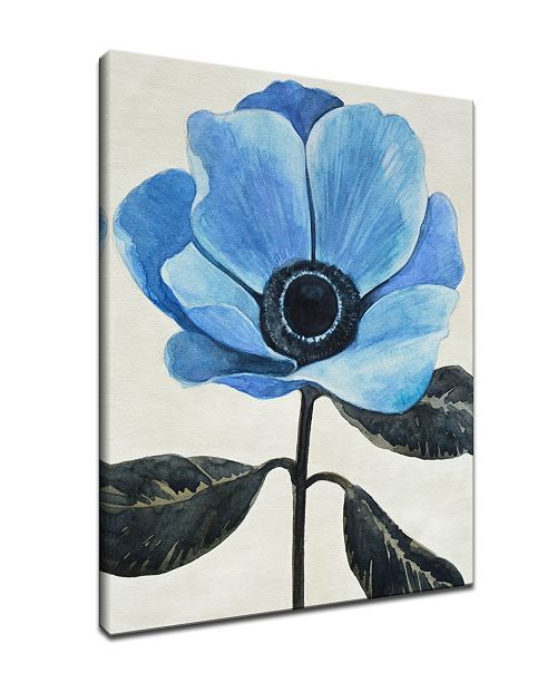Ready2hangart Elegant Poppy Iii Blue Floral Canvas Wall Art