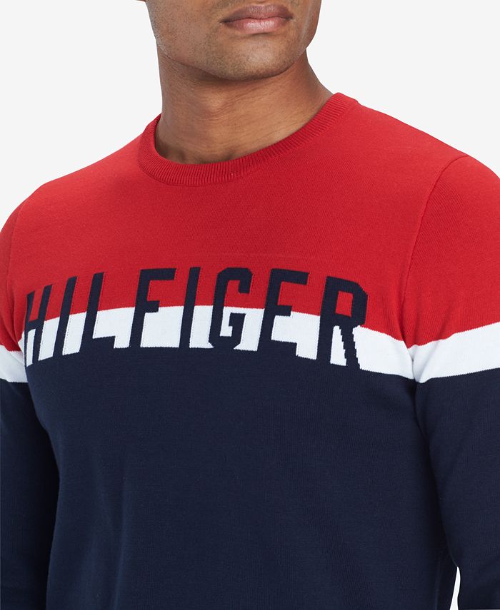 Tommy Hilfiger Men's Lief Colorblocked Logo Sweater, Created for Macy's ...