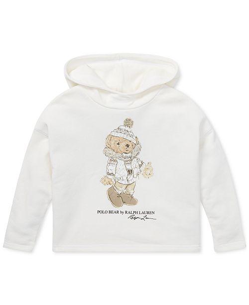 ralph lauren bear white hoodie