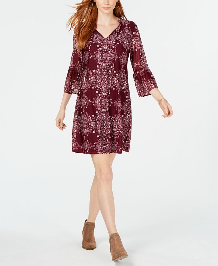Style & Co FloralPrint Boho Dress, Created for Macy's Macy's