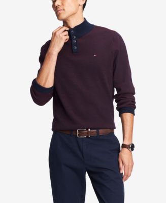 Tommy Hilfiger Men's Bridge Mock-Collar Sweater, Created for Macy's ...
