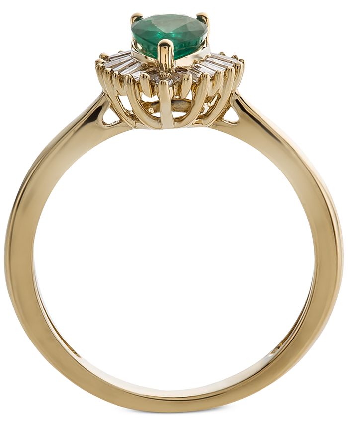 Macy's Emerald (5/8 ct. t.w.) & Diamond (1/4 ct. t.w.) Ring in 14k Gold