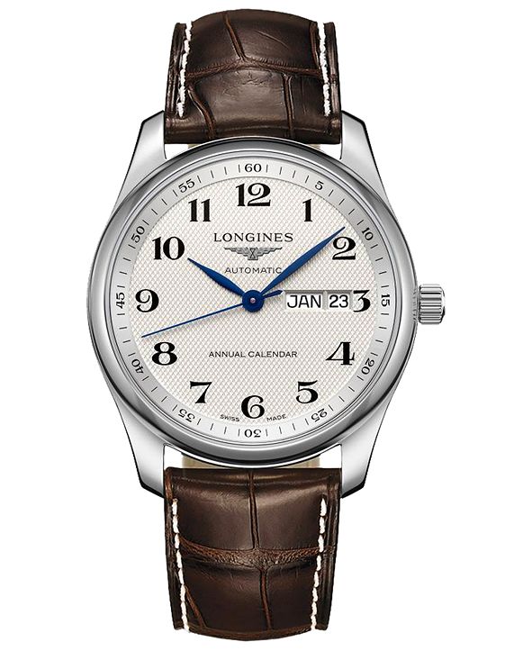 Longines Men's Swiss Automatic Master Brown Alligator Leather Strap