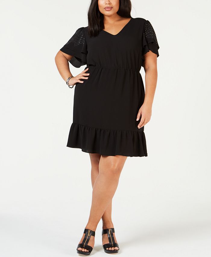 Michael Kors Plus Size Ruffled Dress - Macy's