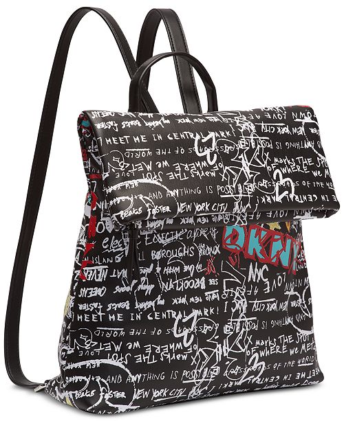 DKNY Tilly Graffiti Backpack, Created for Macy's & Reviews - Handbags