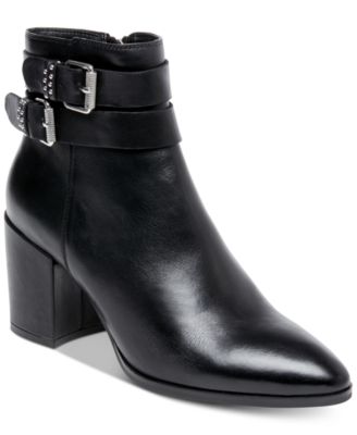 steve madden black booties with buckles