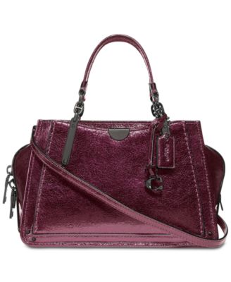 Coach metallic leather dreamer 21 satchel on sale