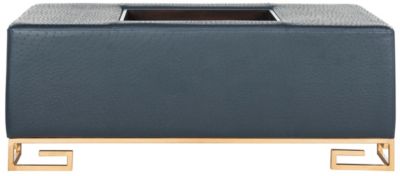 Julian Faux Ostrich Tray Ottoman/Coffee Table