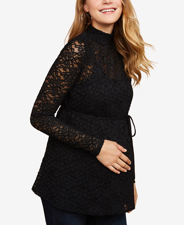 Jessica Simpson Maternity Lace Nursing Nightgown - Macy's