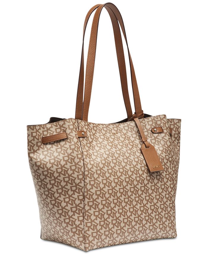 DKNY Ludlow Leather Signature Tote, Created for Macy's - Macy's
