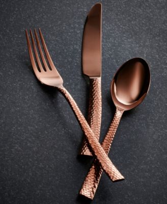 Hampton Forge Argent Orfèvres Paris Hammered  Copper 20-Pc. Flatware Set, Service for 4