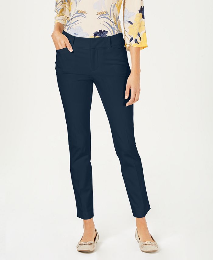 Charter Club Newport Tummy-Control Slim-Fit Pants, Created for Macy's ...