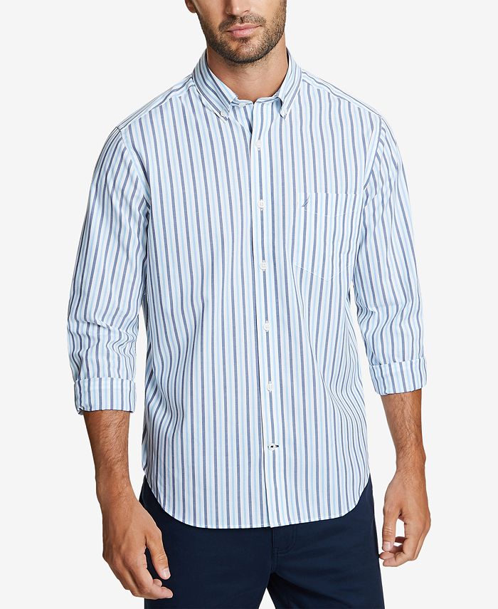 Nautica Men's Blue Striped Shirt & Reviews - Casual Button-Down Shirts ...
