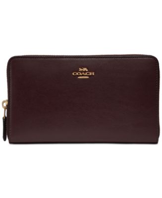 COACH Continental Wallet in Refined Leather - Macy's