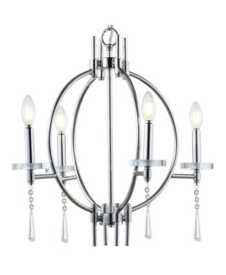 Laura 23" Crystal,Metal LED Pendant