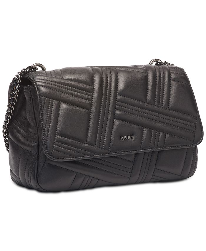 DKNY Allen Leather Flap Shoulder Bag, Created for Macy's Macy's