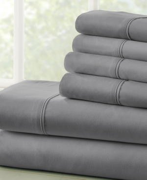 Solids in Style by The Home Collection 6 Piece Bed Sheet Set King Bedding
