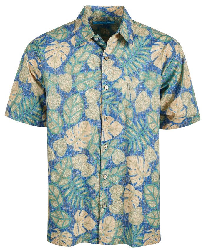 Tori Richard Men's Henna Leaves Printed Hawaiian Shirt - Macy's