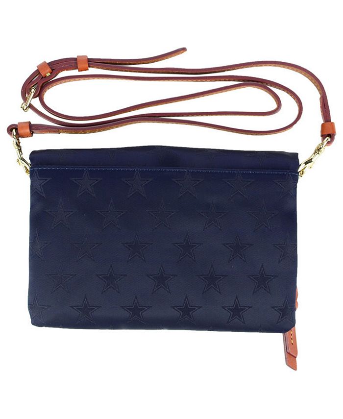 Dooney & Bourke Dallas Cowboys Embossed Nylon Foldover Zip Crossbody