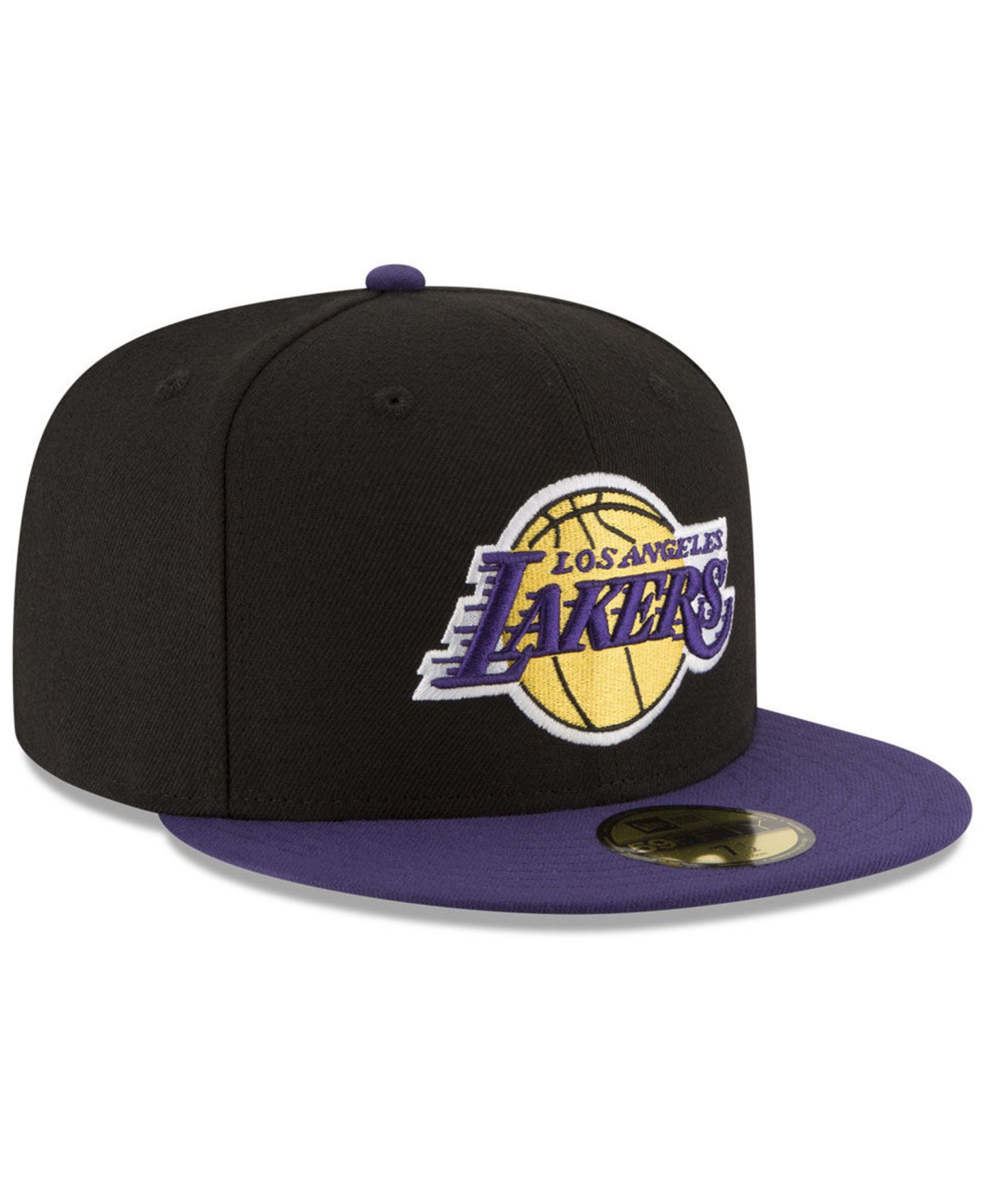 Мужская кепка New Era Los Angeles Lakers Basic 2 Tone 59FIFTY Fitted — фото 3