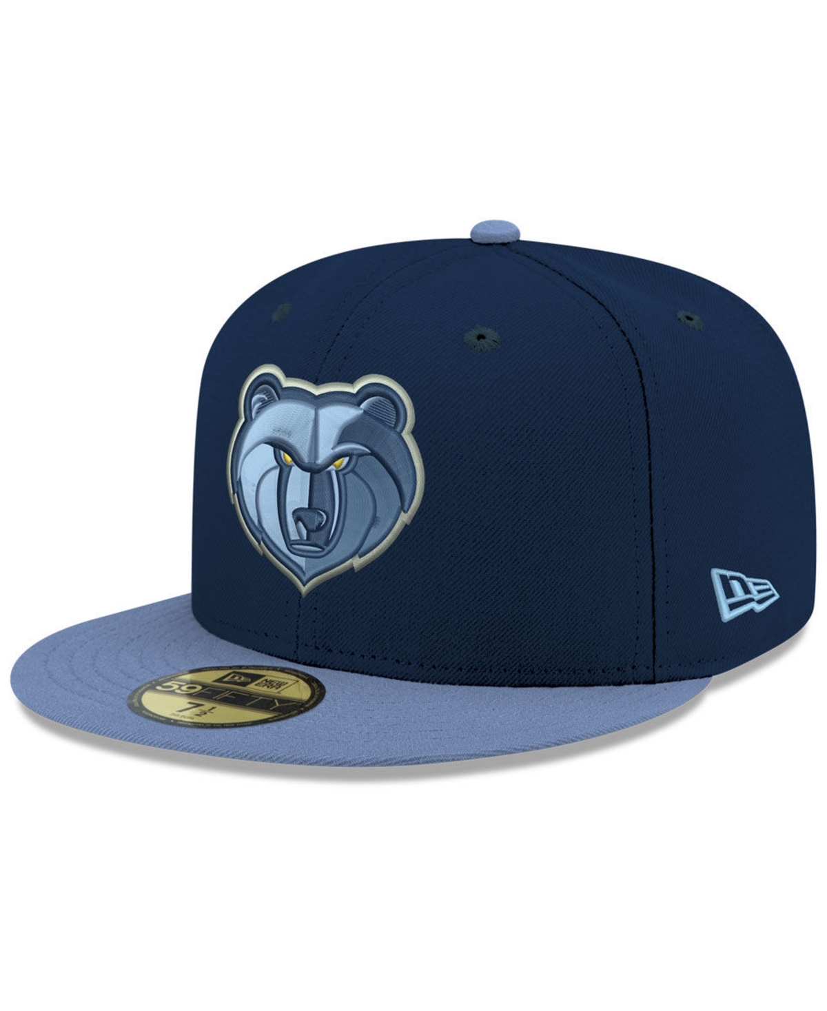 New Era Memphis Grizzlies Basic 2 Tone 59fifty Fitted Cap In Navy,skyblue