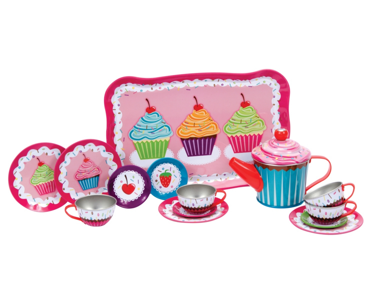 Shop Redbox Schylling Cupcake Tin Tea Set In Multi