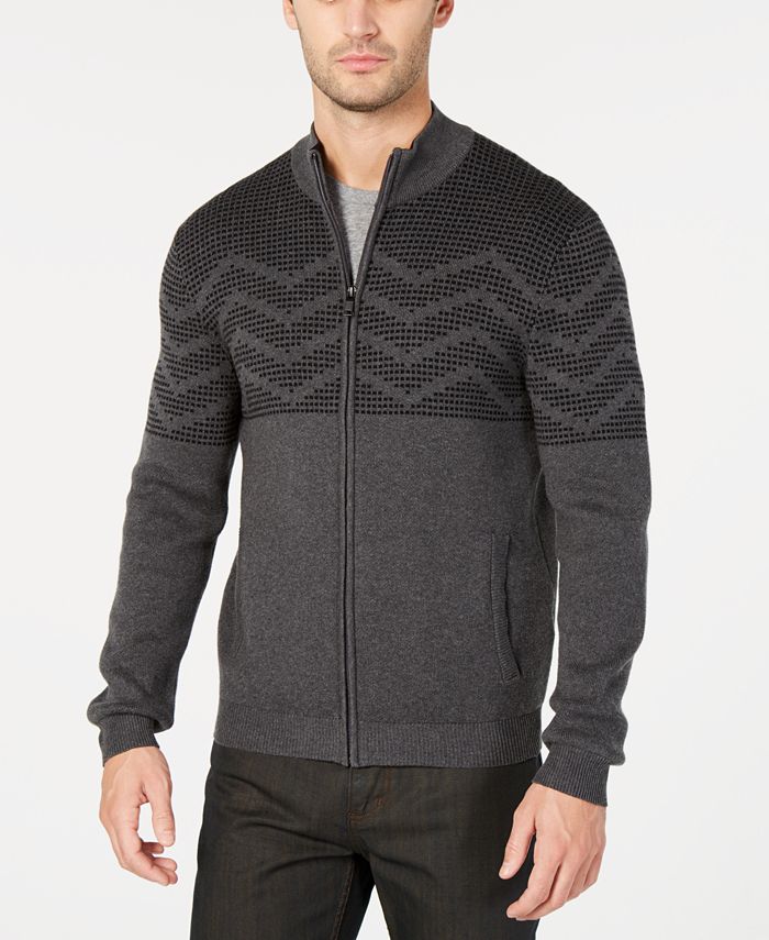 Alfani Men s Patterned Cardigan Created for Macy s Reviews