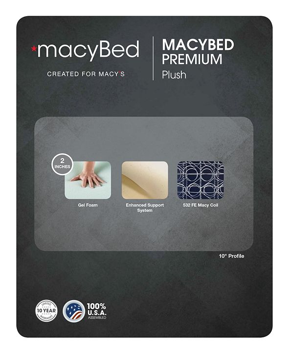 MacyBed by Serta Premium 10" Plush Mattress Set Twin, Created for