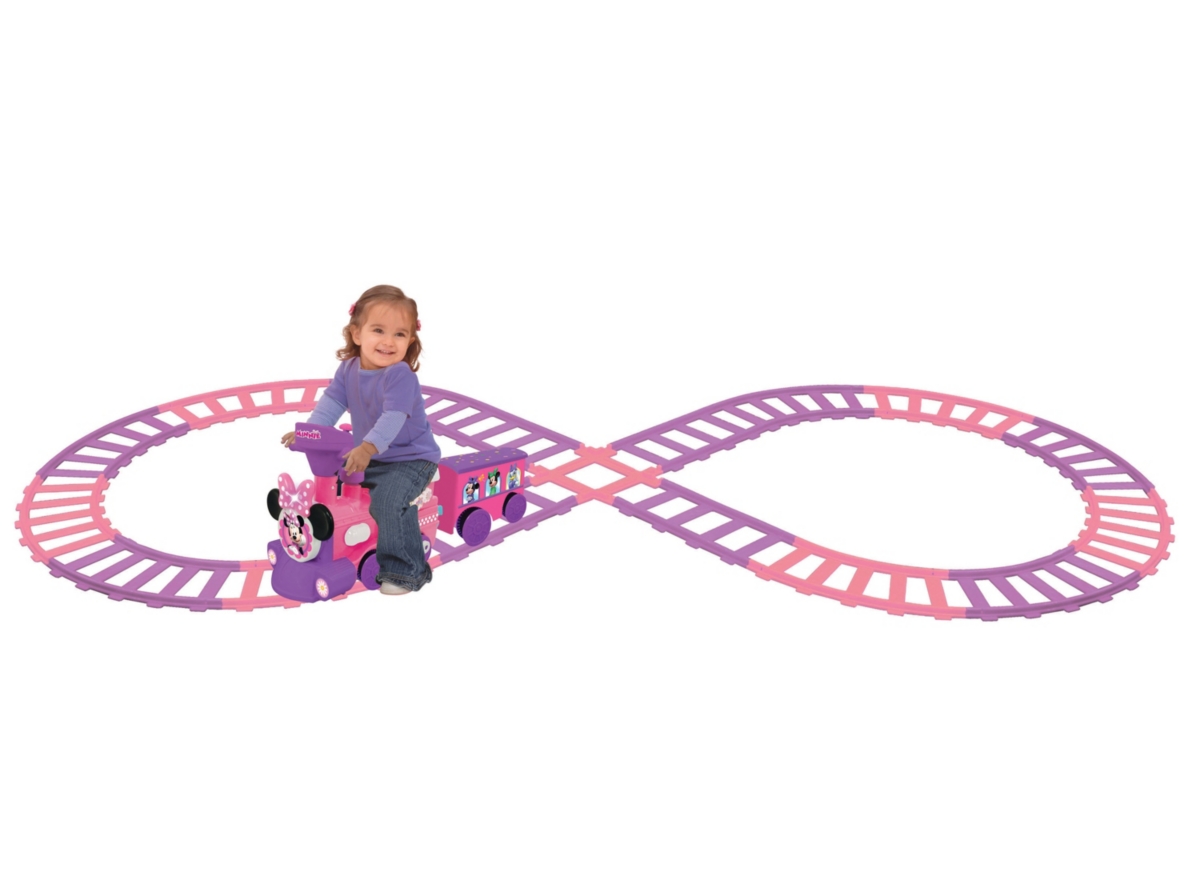 Kiddieland Kids' Disney Minnie Mouse Ride On Motorized Train With Track In Multi