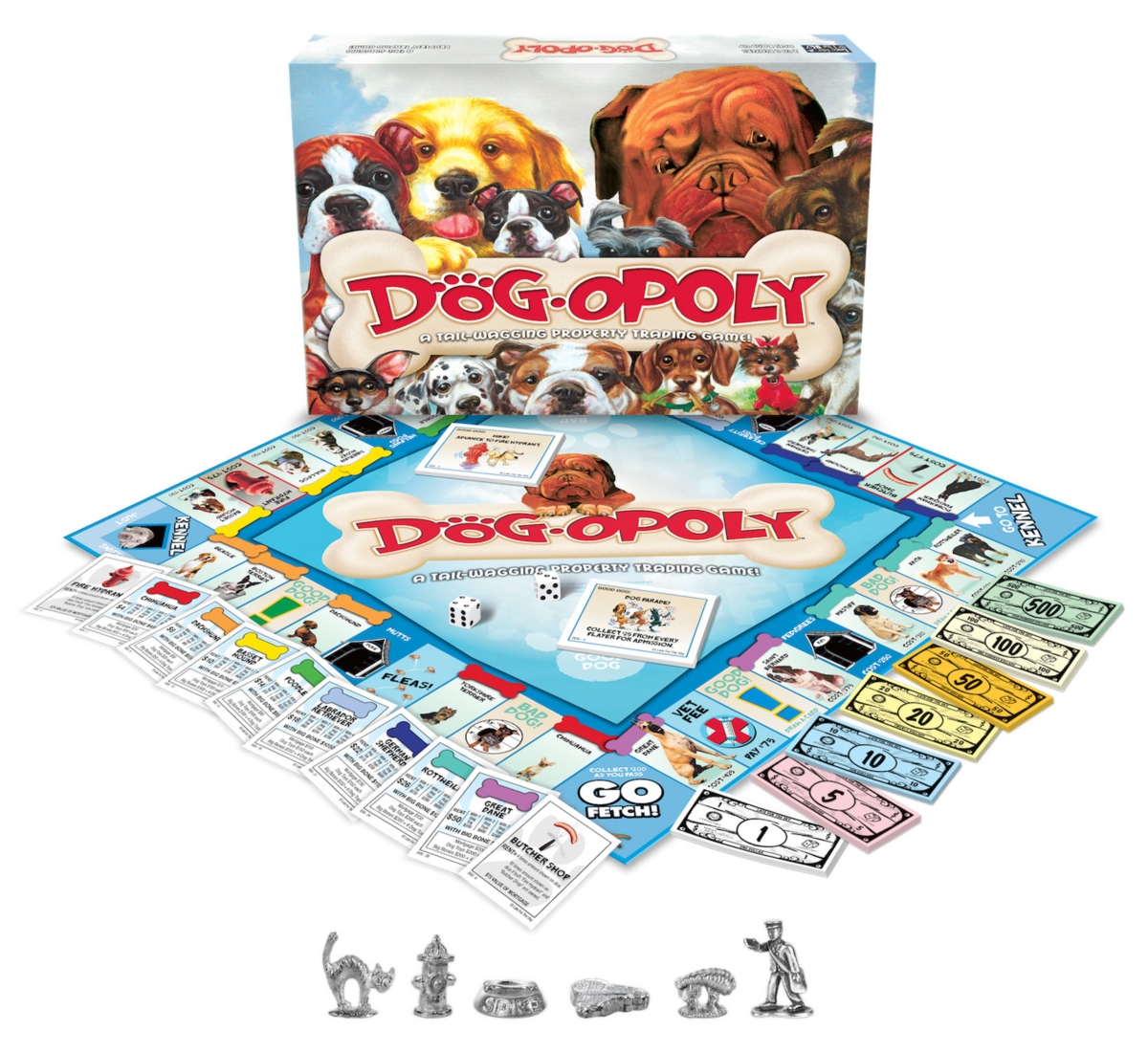 Masterpieces Puzzles Late For The Sky Dog-opoly Game In Multi