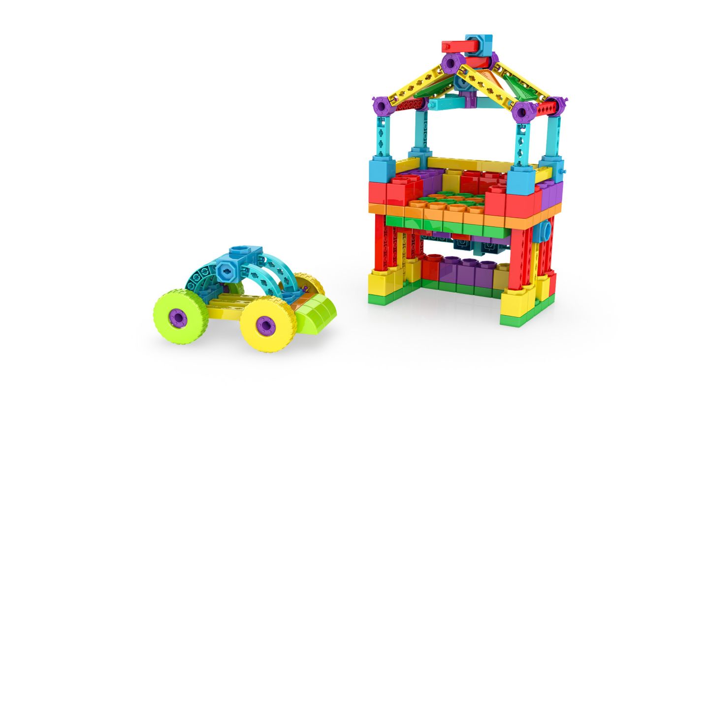 Детский конструктор Elenco Qboidz 30 in 1 30-Piece Building Set, Ages 3+ — фото 3