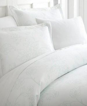 Ienjoy Home Elegant Designs Patterned Duvet Cover Set By The Home Collection, King/cal King In Aqua Vines