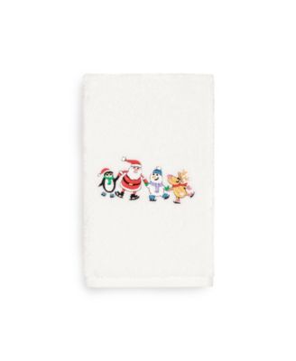 Christmas Skating Party 100% Turkish Cotton Hand Towel