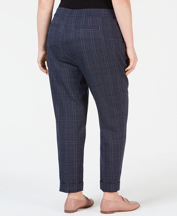 Charter Club Plus Size Plaid SlimLeg Pants, Created for Macy's Macy's