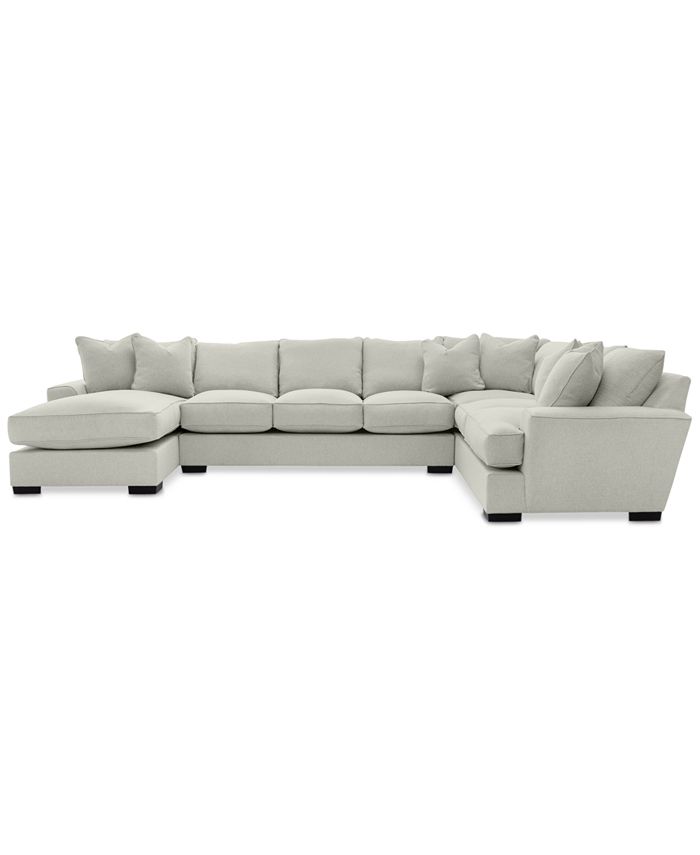 Ainsley 3 Pc Fabric Chaise Sectional