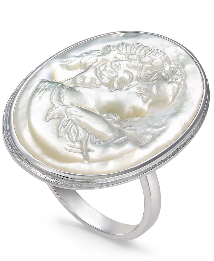 Macy s Mother of Pearl Cameo Ring in Sterling Silver Macy s