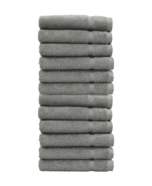 Linum Home Denzi Washcloths In Light Grey